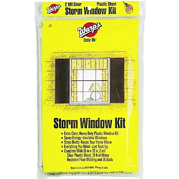 Warps Warp's Easy-On Series EZ-36 Storm Window Kit, 36 in W, 2 mil Thick, 72 in L, Clear