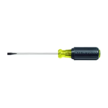 Klein Tools 3/16-Inch Cabinet Screwdriver, 4-Inch Round Shank