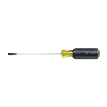 Klein Tools 1/4-Inch Cabinet Screwdriver, 4-Inch Round Shank