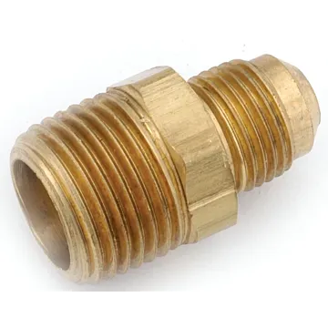 Anderson Metals 754048-0606 Connector, 3/8 in, Flare x MPT, Brass