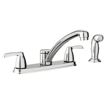 Moen Adler Chrome Two-Handle Low Arc Kitchen Faucet With Optional Knob Or Lever Handles