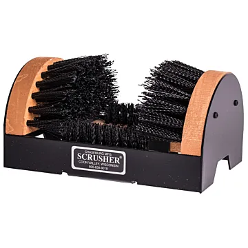 SCRUSHER® Polyester BlackHard Maple Shoe/Boot Brush and Scrubber