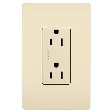 Pass & Seymour radiant® Tamper-Resistant Outlet, Light Almond