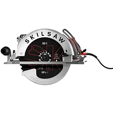 Skilsaw SPT70V-11 Worm Drive Saw, 15 A, 16-15/16 in Dia Blade, 1 in Arbor, 4-5/16 to 6-1/4 in D Cutting, 45 deg Bevel