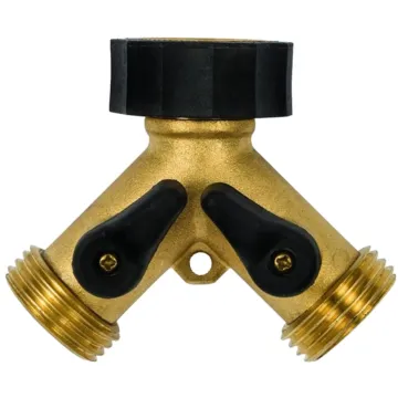 Gilmour 813004-1001 Two-Way Connector, MGHT, Brass, Bronze