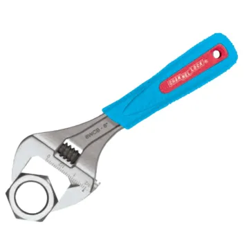 Channellock 8" Adj Wrench, WIDEAZZ®, Chrome, CODE BLUE®