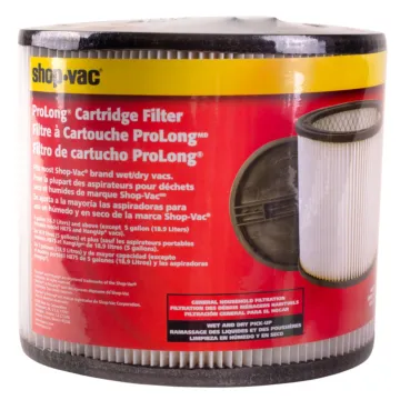 Shop Vac Shop-Vac 9030433 Cartridge Filter, For: Shop-Vac Wet or Dry Vacuums 5 gal and Above, 8" Dia
