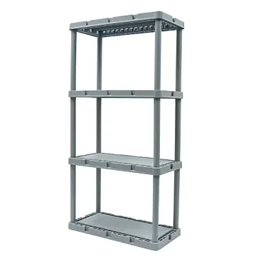 4 Tier Plastic Shelving (Gray)