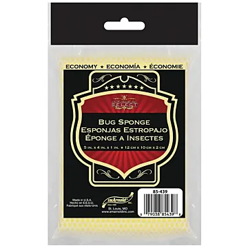 SM Arnold 85-439 Bug Remover Sponge, 5 in L, 4 in W, 1 in Thick, Polyester