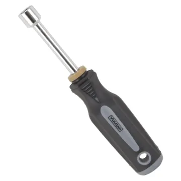 Vulcan MC-SD43 Nut Driver, 11 mm Drive, 7 in OAL, Cushion-Grip Handle, Gray and Black Handle, 3 in L Shank