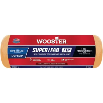 WOOSTER Super/Fab FTP Knit Fabric Roller Cover - 9 in. x 1/2 in. Nap