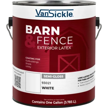 Van Sickle Barn & Fence Exterior Latex Semi-Gloss White Gallon