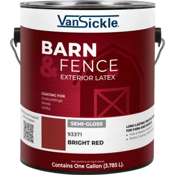 Van Sickle Barn & Fence Exterior Latex Semi-Gloss Bright Red Gallon