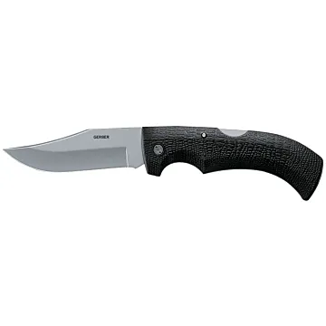 Gerber 46069 Folding Knife, 3.76 in L Blade, 420HC Stainless Steel Blade, Comfort Grip, Tacky Handle, Black Handle