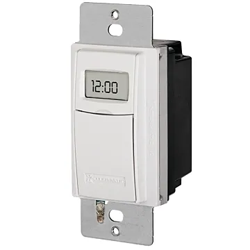 Intermatic ST01 Digital Timer, 15 A, 120/277 V, 1800 W, 24 hr Time Setting, 28 On/Off Cycles Per Week Cycle, White