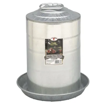 Little Giant Products 12-1/4 in Dia x 15 in H Galvanized Steel Material 3 gal Double Wall Fount