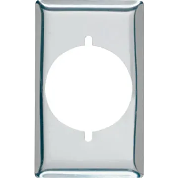 Pass & Seymour Legrand S384CCC10 Single Receptacle Wallplate, 7.8 in L, Standard, 1-Gang, Metal, Silver, Chrome, Wall