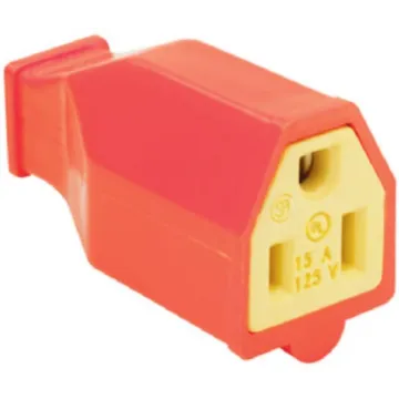 Pass & Seymour SA993OCC10 Electrical Connector, Straight Blade, 2-Pole, 15 A, 125 V, NEMA: NEMA 5-15R, Orange
