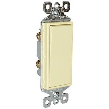 Pass & Seymour Legrand radiant Series TM870ICC10 Paddle Switch, 15 A, 120/277 VAC, Push Wire, Side Wire Terminal, Ivory, 1-Pole