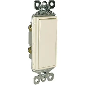 Pass & Seymour Legrand radiant Series TM870LACC10 Paddle Switch, 15 A, 120/277 VAC, Push Wire, Side Wire Terminal, Light Almond