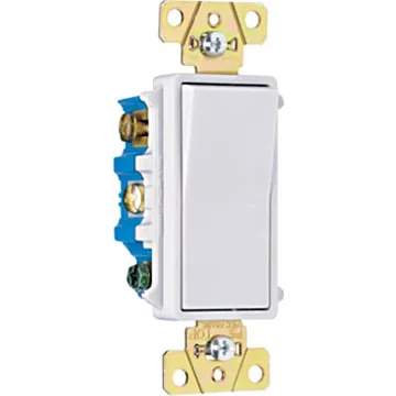 Pass & Seymour Legrand radiant Series TM874WCC6 Paddle Switch, 15 A, 120/277 VAC, Push Wire, Side Wire Terminal, White, 4-Pole