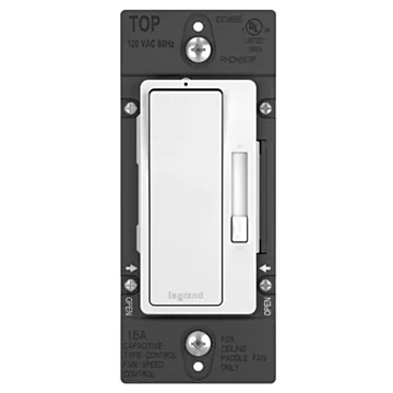 Pass & Seymour Legrand Radiant Series RHDH163PTCCCV6 Fan Speed Control De-Hummer, 1-Pole, 1.6 A, 120 V