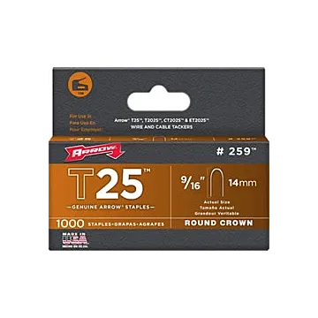 Arrow Fastener T25 Staples - #259 (9/16")