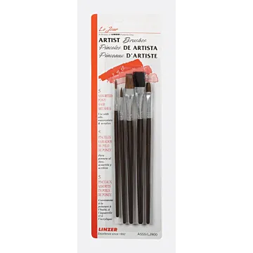 Linzer Premier Artist Assorted Paint Brush Set (5pc)