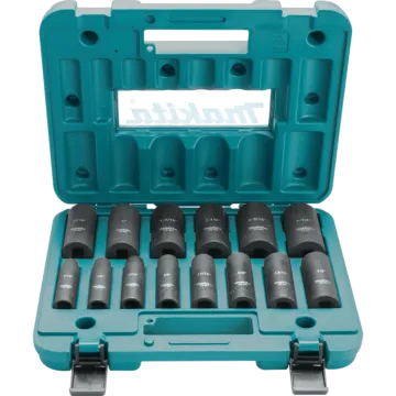 Makita 1/2 in. Drive Deep Well SAE Impact Socket Set (14pc)
