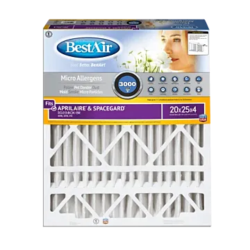 Bestair 20 in 25 in 4 in Pleated Air Filter