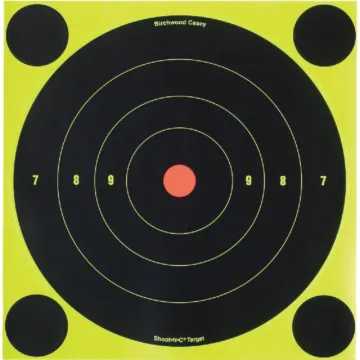 Birchwood Casey Shoot-N-C Sighting Adhesive Paper Bulls-Eye Target (5pk) 8 in.