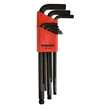 Bondhus Metric 9 Pieces 1.5-10 mm Long Length Ball End L-Wrench Set