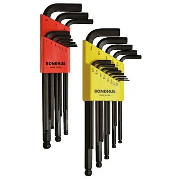 Bondhus SAE/Metric 0.05-3/8 in/1.5-10 mm Alloy Steel Double Pack Ball End L-Wrench Set
