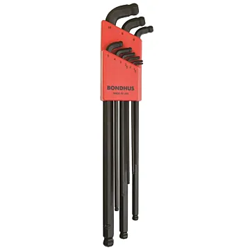 Bondhus Metric 9 Pieces 1.5-10 mm Stubby Double Ball End L-Wrench