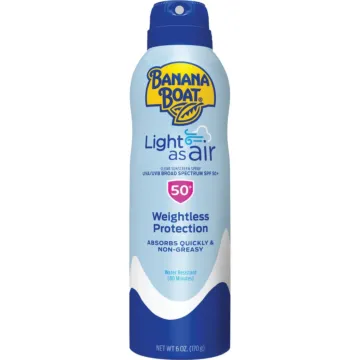Banana Boat Light as Air SPF 50 Sunscreen Spray - 6 oz