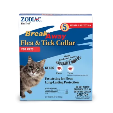 ZODIAC® BREAKAWAY® Wellmark ZODIAC® BREAKAWAY® 100520395 0.37 oz 5 months Odorless Cat Flea & Tick Collar