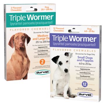 Triple Wormer® Durvet Animal Health Products Triple Wormer® 011-17603 Puppy, Small Dog Puppy Dewormer