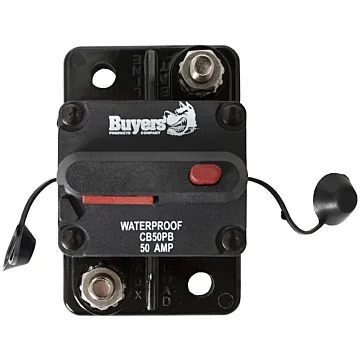 Buyers 50 A 42 VDC Plastic Push-To-Trip Circuit Breaker