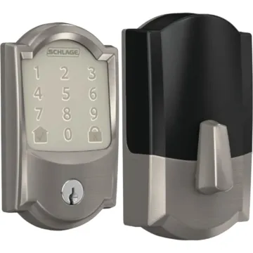 Schlage Encode Smart WiFi Satin Nickel Deadbolt with Camelot Trim