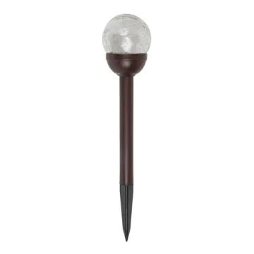 Boston Harbor Solar SS Stake Crackle Ball Light w/ AA Battery (Black)