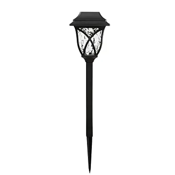 Boston Harbor Solar Square Top Stake Light w/ AA Battery (Black)