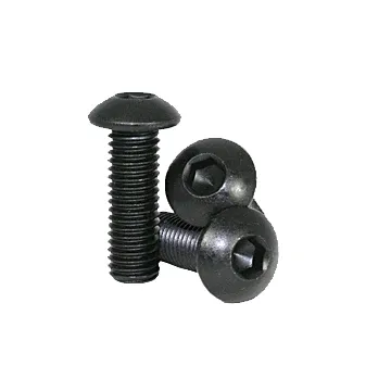 3/8"-16 x 1" Button Head Cap Screw, Coarse Thread, Black Oxide