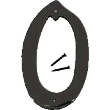 Hy-Ko 4 In. Satin Black Number 0