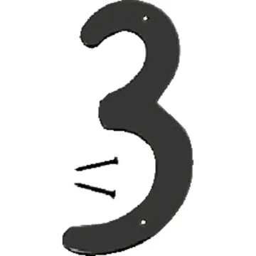 HY-KO Hy-Ko 4 In. Satin Black Number 3