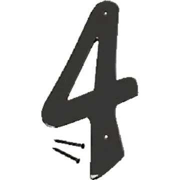 HY-KO Hy-Ko 4 In. Satin Black Number 4