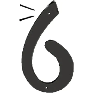 Hy-Ko 4 In. Satin Black Number 6