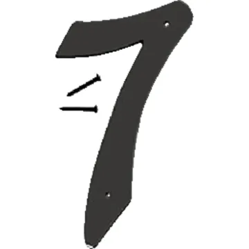 HY-KO Hy-Ko 4 In. Satin Black Number 7