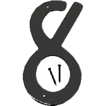 HY-KO Hy-Ko 4 In. Satin Black Number 8
