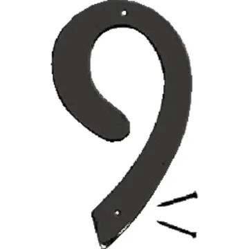 HY-KO Hy-Ko 4 In. Satin Black Number 9
