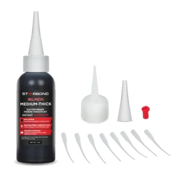 Starbond KBL-500 Starbond Black Medium-Thick CA Glue, 2 ounce